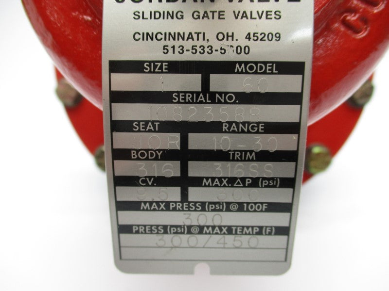JORDAN VALVE 60 10-30PSI 1-1/4" NSNP