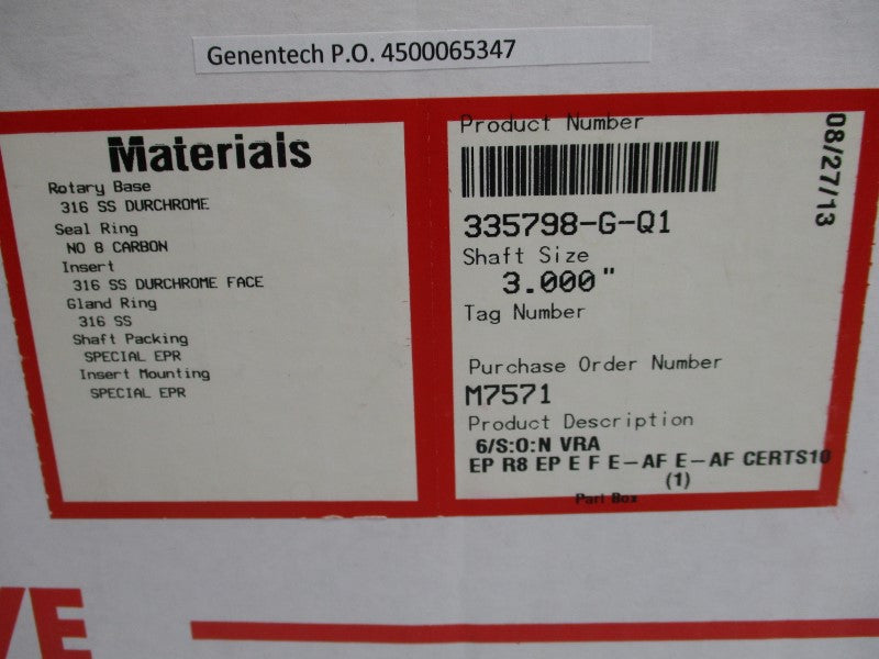FLOWSERVE 335798-G-Q1 3" NSMP