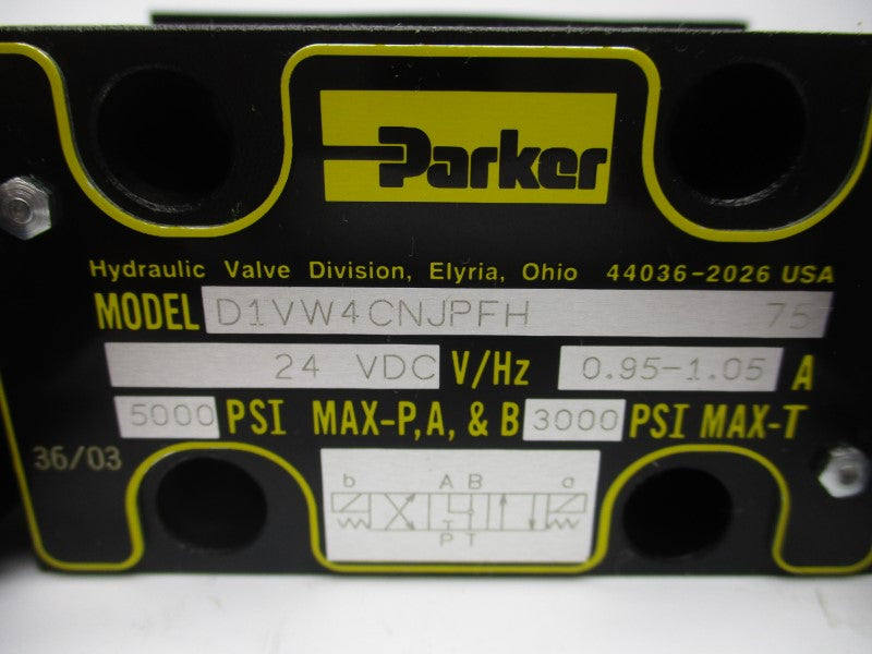 PARKER D1VW4CNJPFH 24VDC 0.95-1.05A 5000PSI NSMP