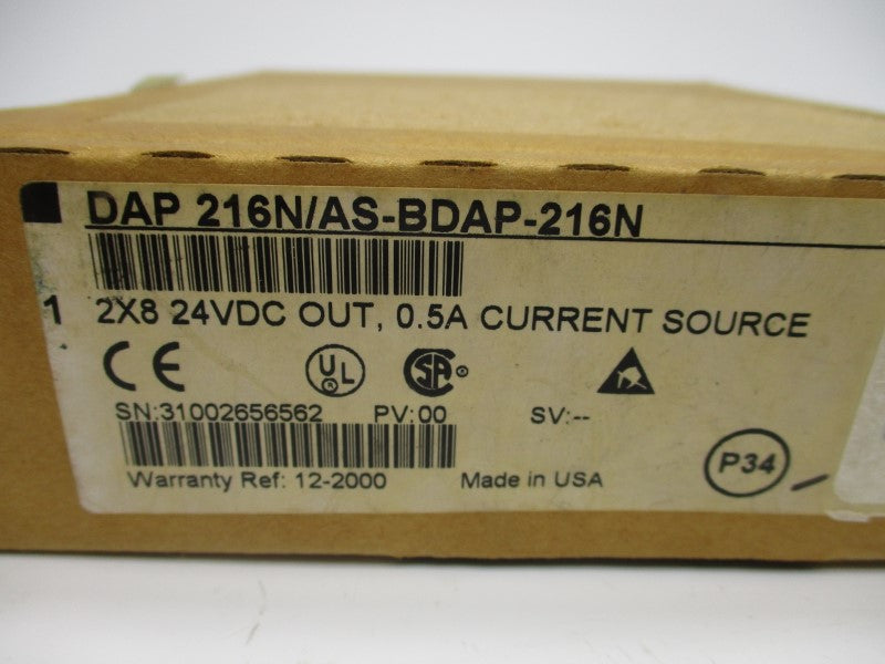 SCHNEIDER AUTOMATION DAP216N/AS-BDAP-216N 24VDC 0.5A NSFS