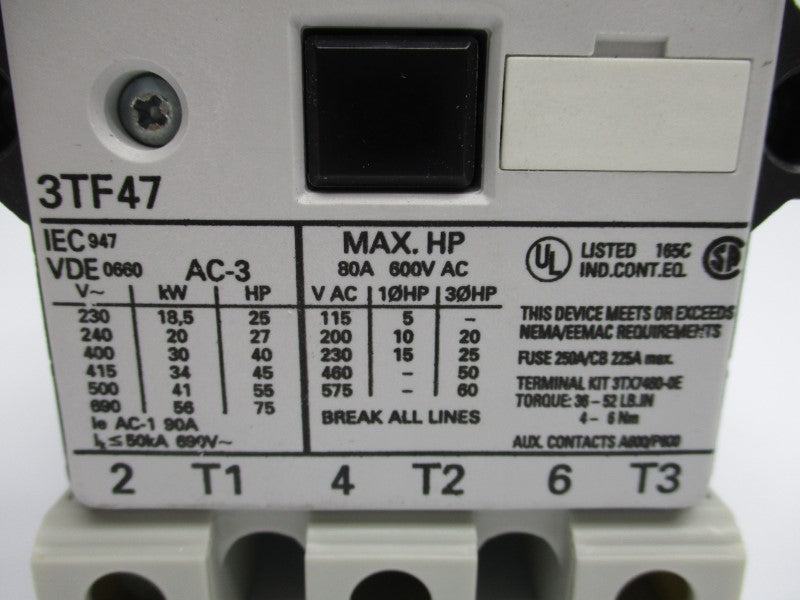 SIEMENS 3TF4722-0BB4 24VDC 90A NSMP