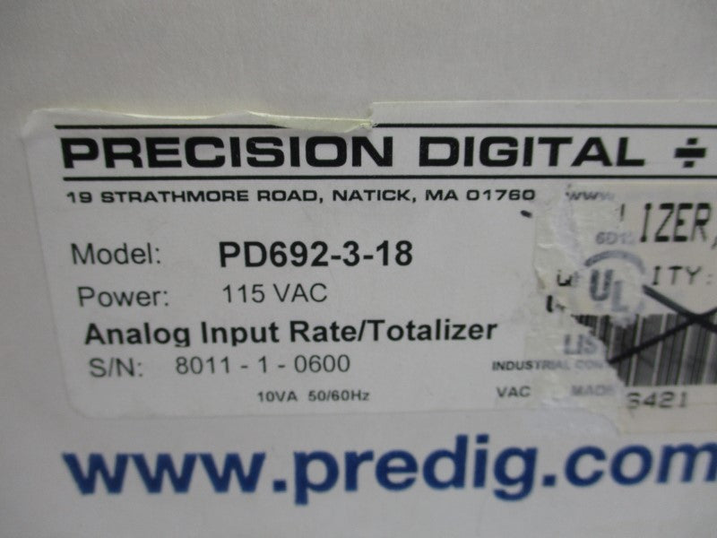 PRECISION DIGITAL PD692-3-18 115VAC NSMP