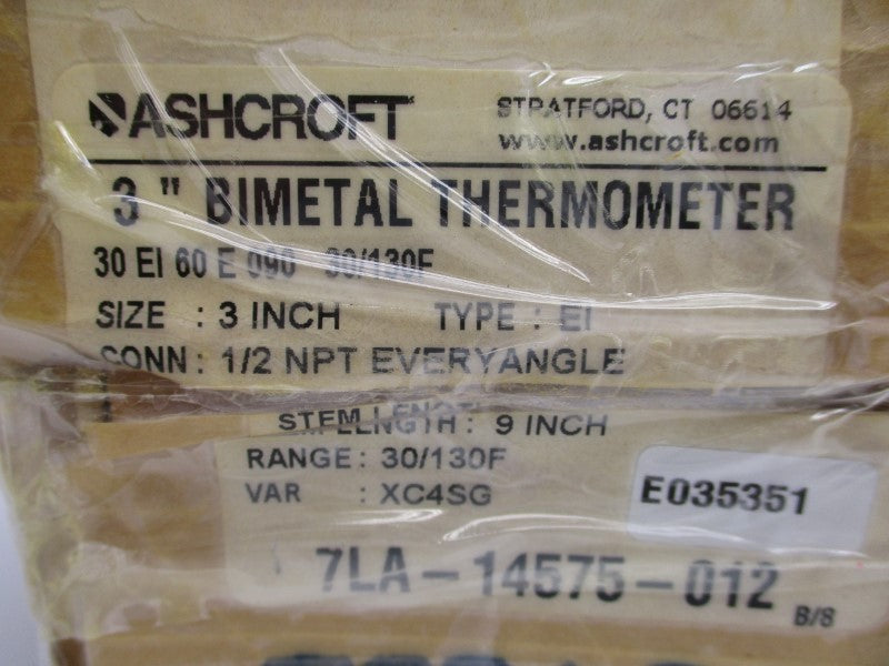 ASHCROFT 30EI60E09030/130F 3" NSMP