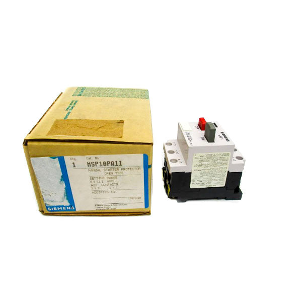 SIEMENS MSP10PA11 600V 8-12.5A NSMP
