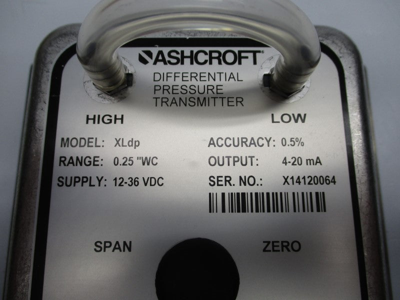 ASHCROFT XL5MB242STP25IW 12-36VDC .25"WC NSMP