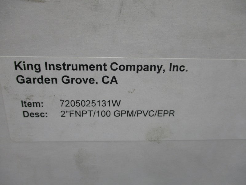 KING INSTRUMENT COMPANY 7205025131W 2" NSMP