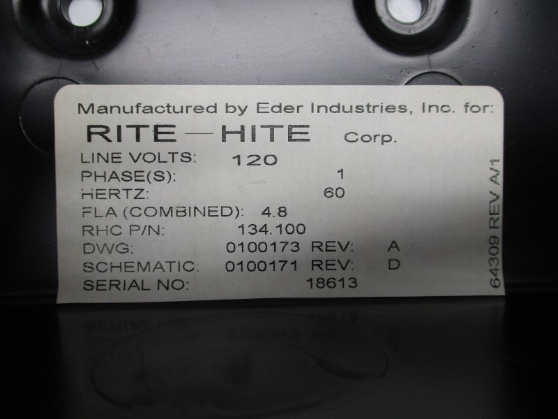 RITE HITE LTCM 120V NSMP