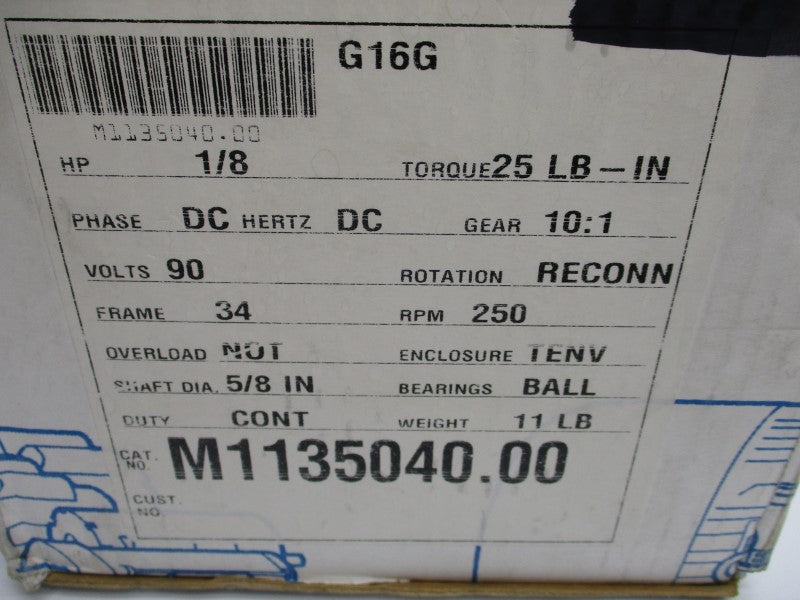 LEESON M1135040.00 CM34D25NZ8C 90V 1.4A NSMP