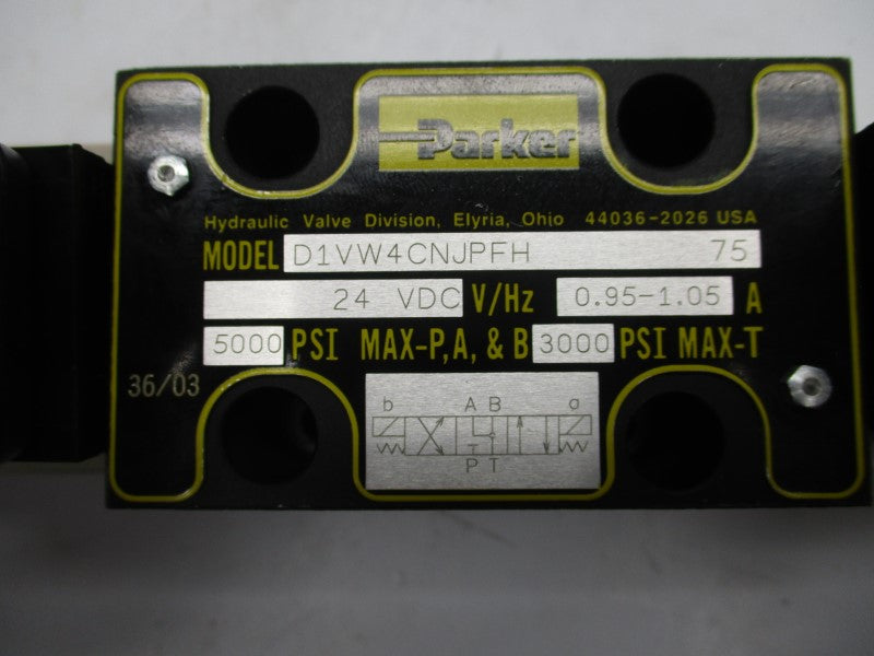 PARKER D1VW4CNJPFH 24VDC 0.95-1.05A 5000PSI NSMP