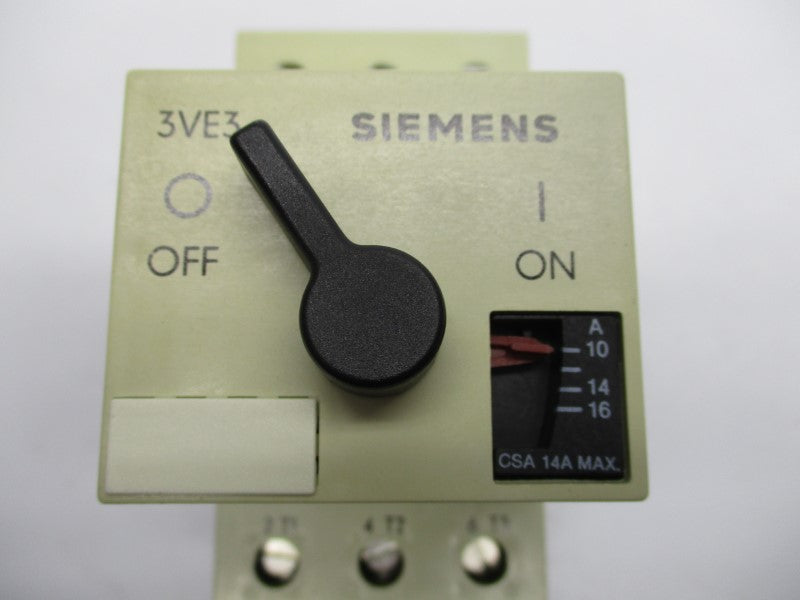 SIEMENS 3VE3000-2MA00 600VAC 10-14A NSNP