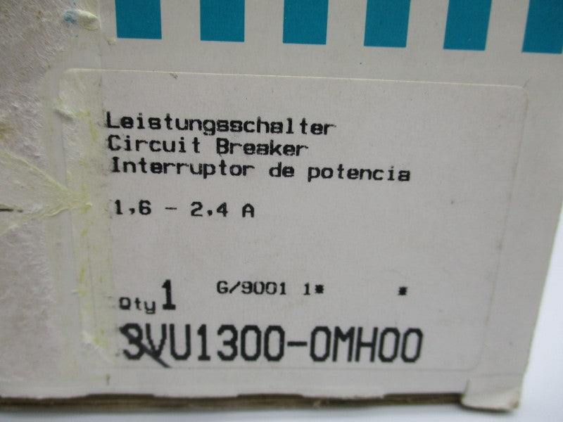 SIEMENS 3VU1300-0MH00 690V 1.6-2.4A NSMP
