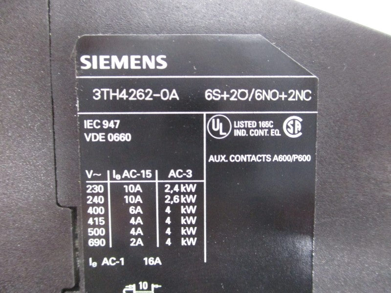 SIEMENS 3TH4262-0AN1 220V 16A NSMP