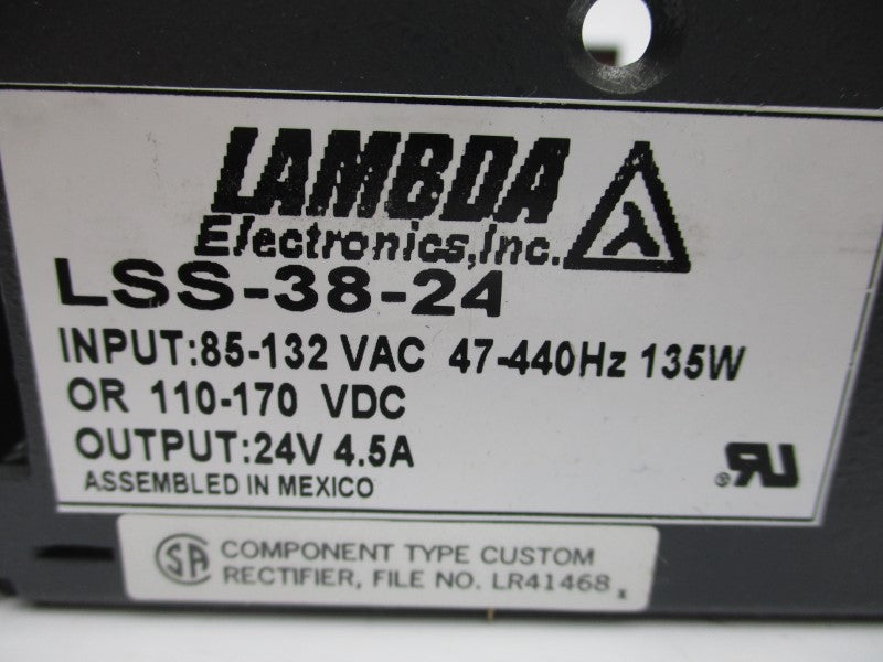 LAMBDA ELECTRONICS LSS-38-24 110-170VDC 4.5A NSMP
