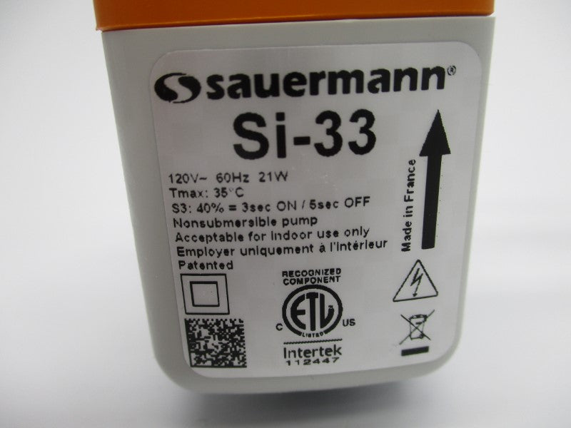 SAUERMANN SI-33 SI33UL01UN12 120V NSMP