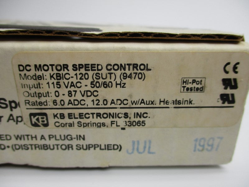 KB ELECTRONICS KBIC-120 9470 115VAC NSMP