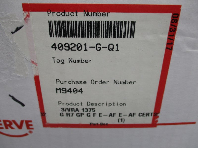 FLOWSERVE 409201-G-Q1 VRA1375 NSMP