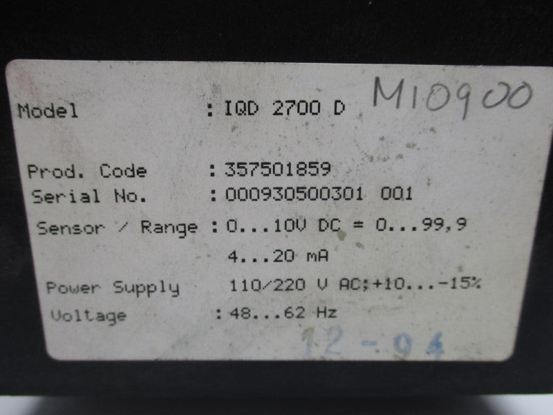DIGITEMP IQD2700D 357501859 110/220VAC NSNP