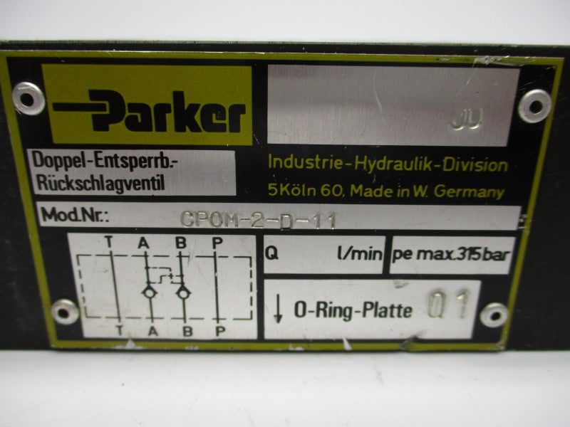 PARKER CP0M-2-D-11 UNMP