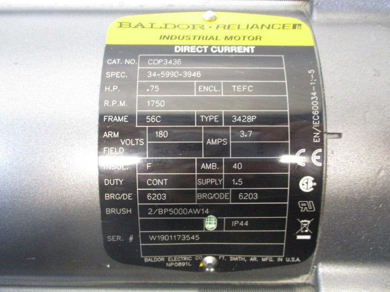BALDOR CDP3436 180V 3.7A UNMP