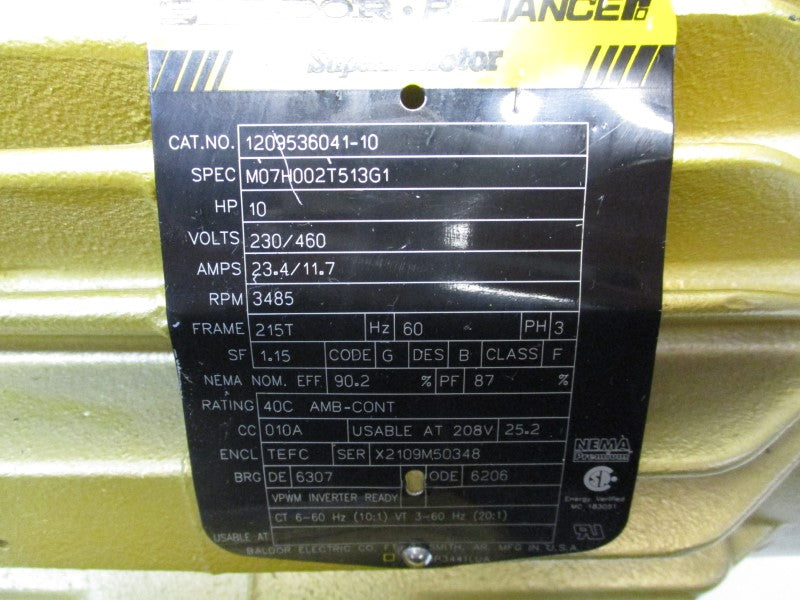 BALDOR 1209536041-10 230/460V 23.4/11.7A NSNP