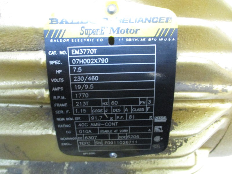 BALDOR EM3770T 230/460V 19/9.5A UNMP