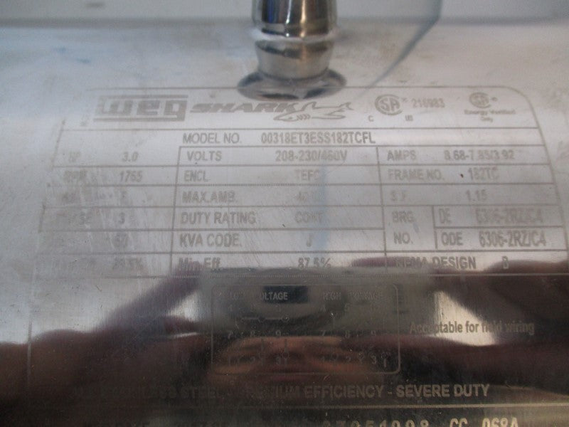 NORD SK9022.1AFBHN180TC-182TC 00318ET3ESS182TCFL 460V 8.68A NSNP