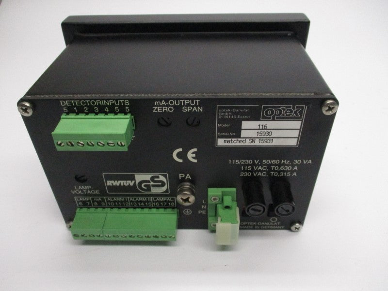 OPTEK 116 115/230VAC 315/630A NSNP