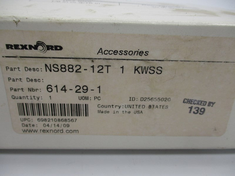 REXNORD 614-29-1 NS882-12T1KWSS NSMP