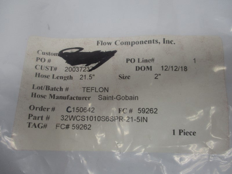 FLOW COMPONENTS 32WCS1010S6SPR-21.5IN NSMP