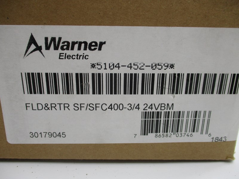 WARNER ELECTRIC 5104-452-059 SF/SFC400 24VDC 3/4" NSMP