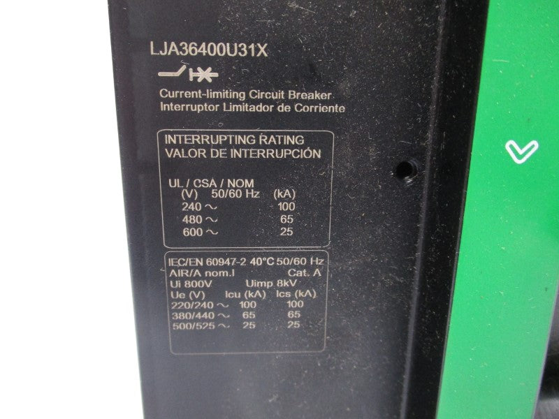 SQUARE D LJA36400U31X 600V 400A (GREEN) NSNP