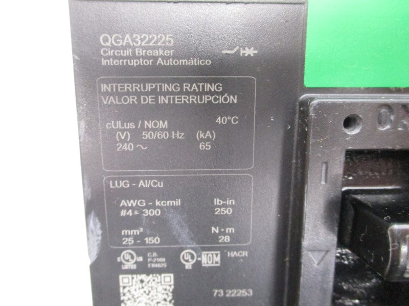 SQUARE D QGA32225 240V 225A (GREEN) NSNP