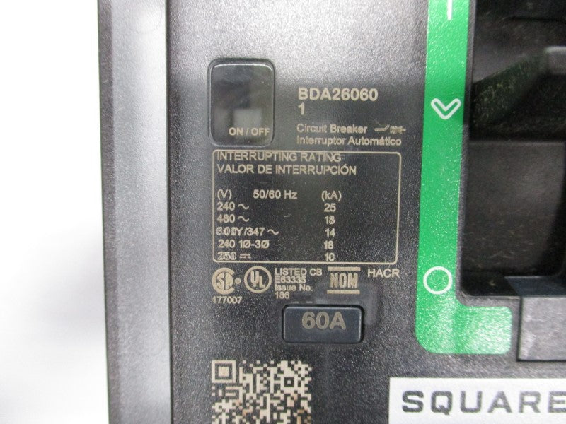 SQUARE D BDA260601 480V 60A (GREEN) NSNP