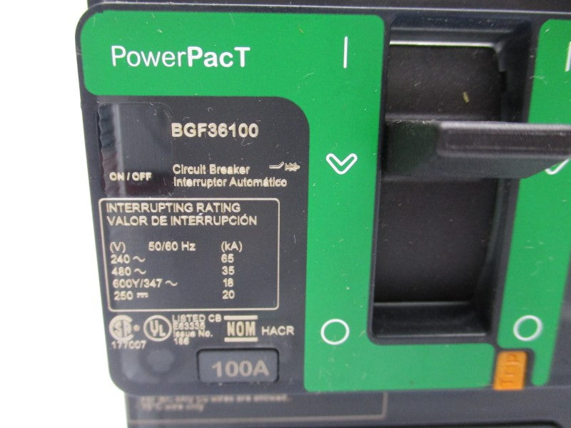 SQUARE D BGF36100 480V 100A (GREEN) NSNP