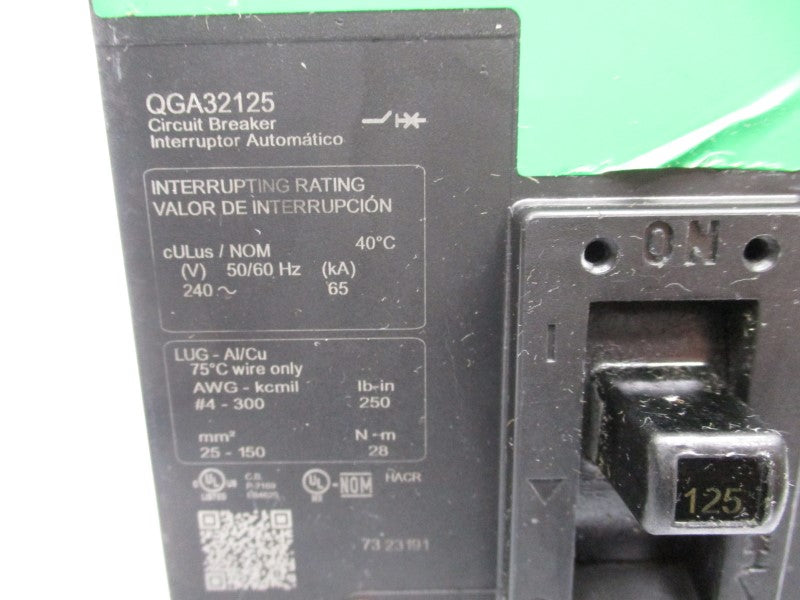 SQUARE D QGA32125 240V 125A (AS PICTURED) (GREEN) NSNP
