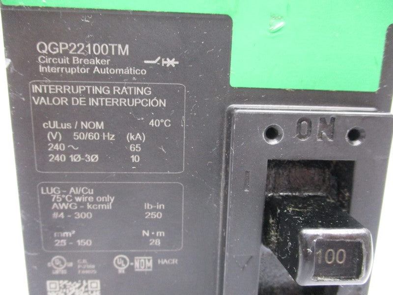 SQUARE D QGP22100TM 240V 100A (GREEN) NSNP