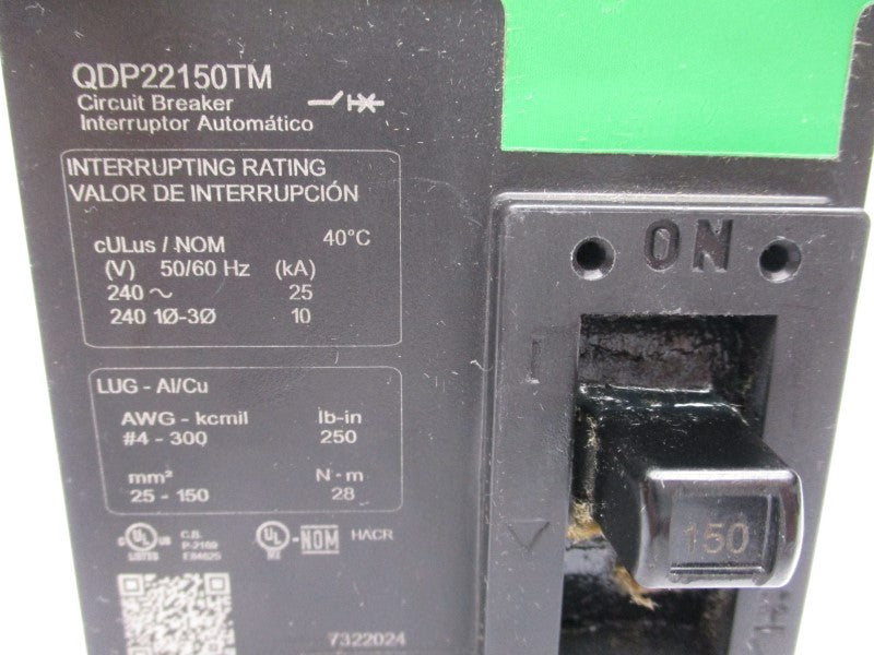 SQUARE D QDP22150TM 240V 150A (GREEN) UNMP