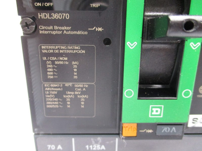 SQUARE D HDL36070 600V 70A (GREEN) NSNP