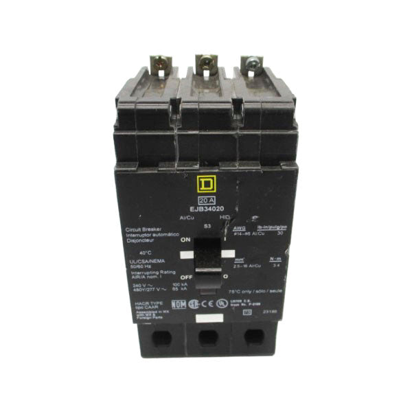 SQUARE D EJB34020 277V 20A (AS IS) NSNP