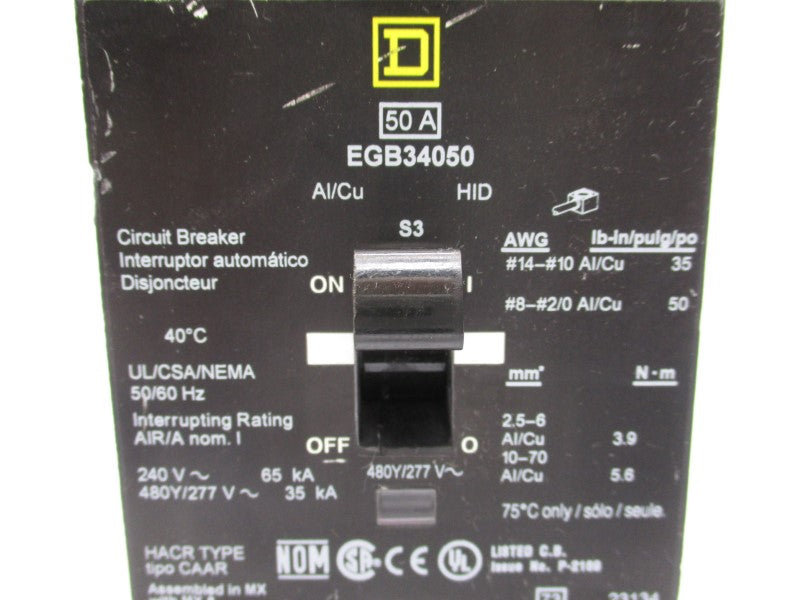 SQUARE D EGB34050 480V 50A NSNP