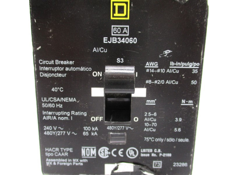 SQUARE D EJB34060 277V 60A NSNP
