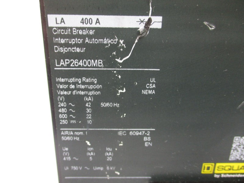 SQUARE D LAP26400MB 600V 400A NSNP