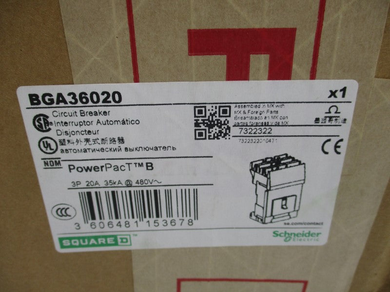 SQUARE D BGA36020 480V 20A (GREEN) NSMP