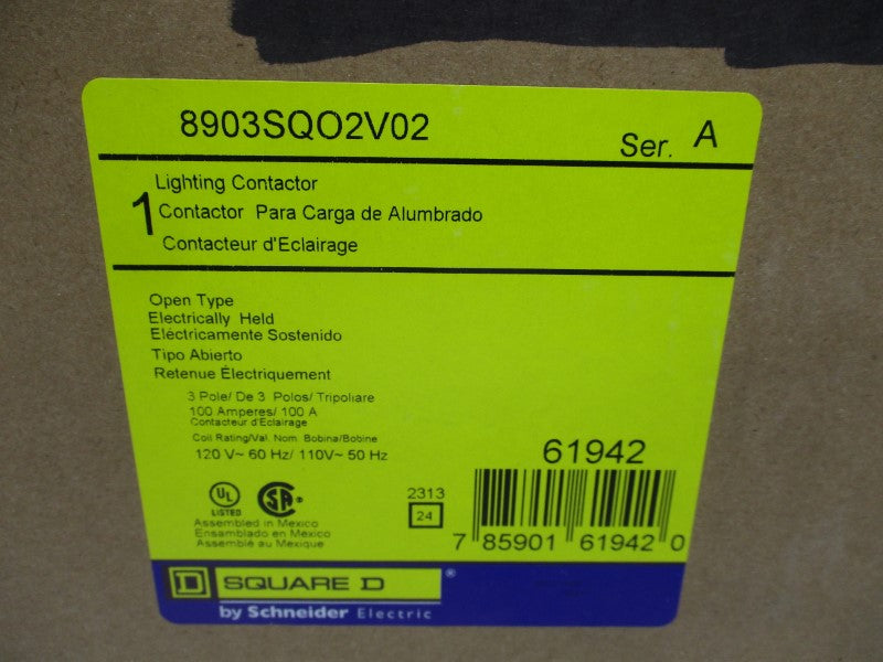 SQUARE D 8903SQO2V02 SER. A 110-120V 100A NSFS
