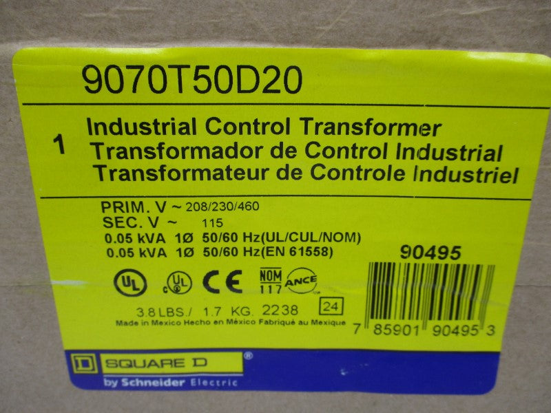 SQUARE D 9070T50D20 480V NSFS
