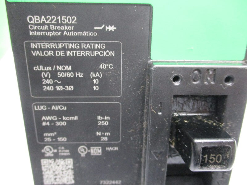 SQUARE D QBA221502 240V 150A (GREEN) NSMP