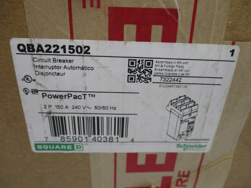 SQUARE D QBA221502 240V 150A (GREEN) NSMP
