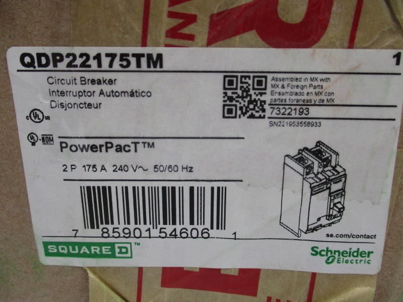 SQUARE D QDP22175TM 240V 175A (GREEN) NSMP