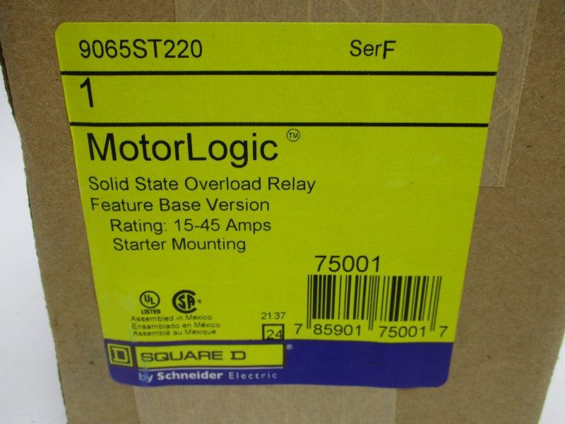 SQUARE D 9065ST220 SER. F 15-45A NSFS