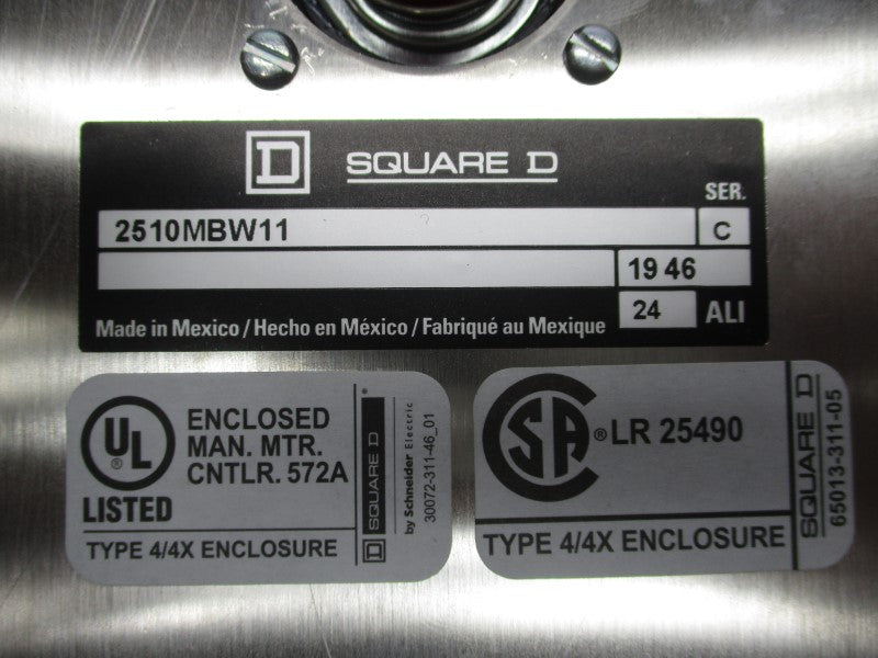 SQUARE D 2510MBW11 SER. C 115-230V NSMP